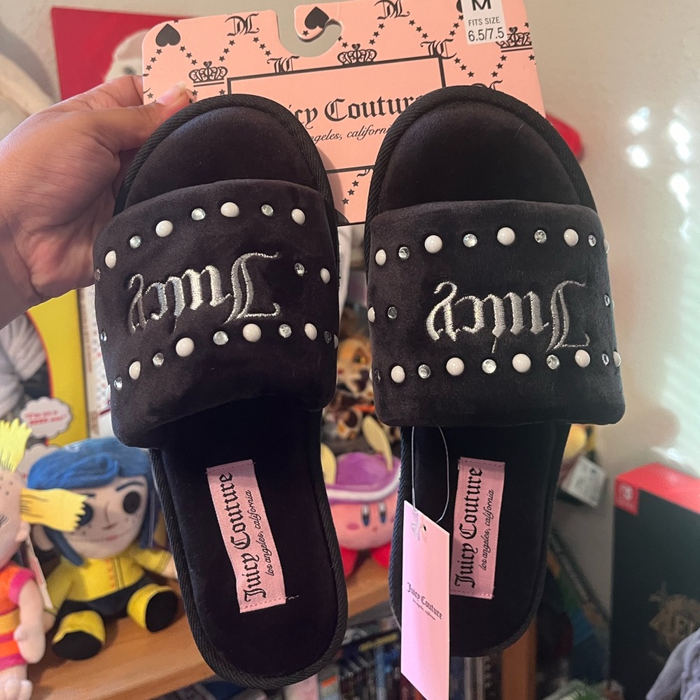 Juicy Couture Velvet Slippers